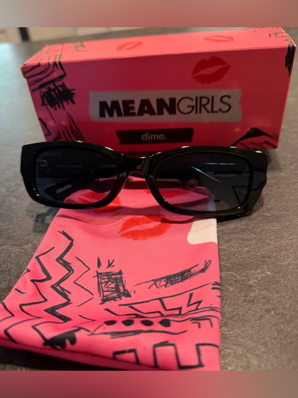 Mean Girls Black Rectangular Sunglasses New in Box
